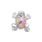 Silver Lab Opal Pendant - Frog
