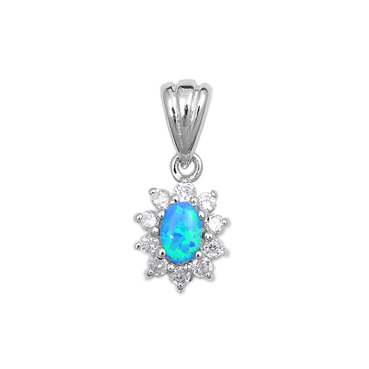 Silver Lab Opal Pendant