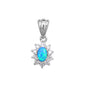 Silver Lab Opal Pendant