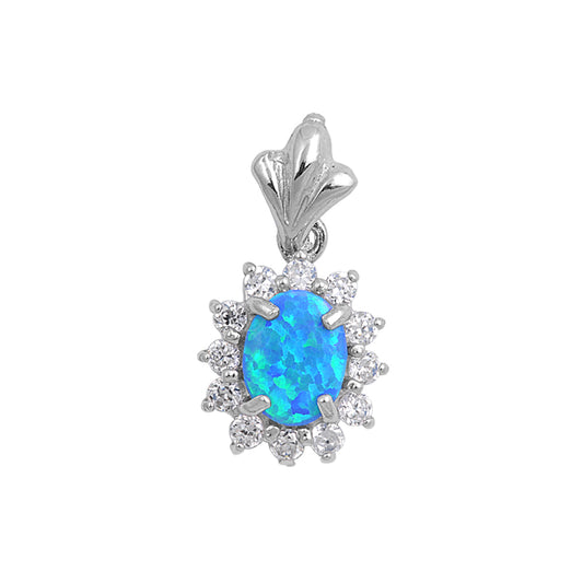 Silver Lab Opal Pendant