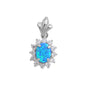 Silver Lab Opal Pendant