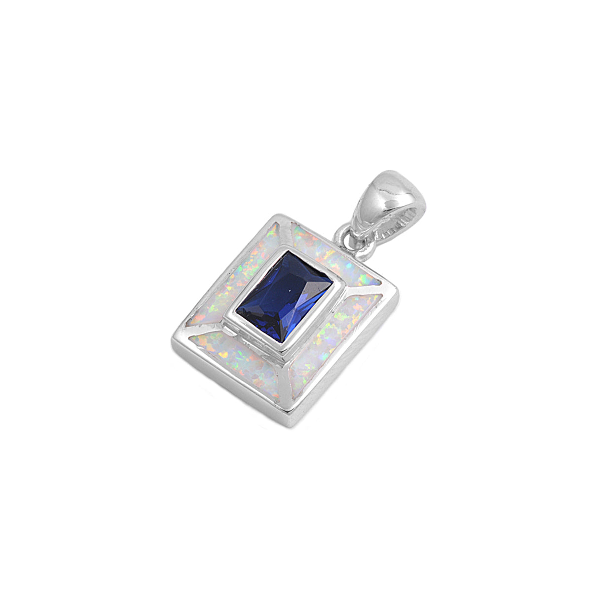 Silver Lab Opal Pendant