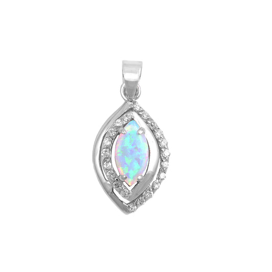 Silver Lab Opal Pendant