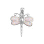Silver Lab Opal Pendant - Dragonfly