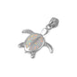 Silver Lab Opal Pendant - Turtle