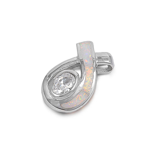 Silver Lab Opal Pendant
