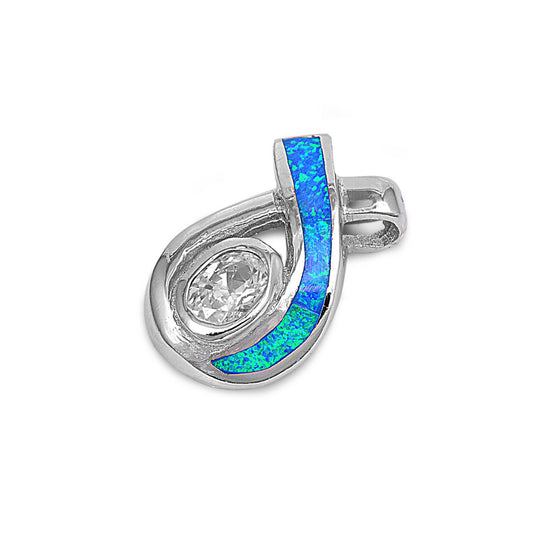 Silver Lab Opal Pendant