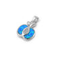 Silver Lab Opal Pendant - Apple