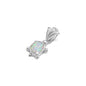 Silver Lab Opal Pendant - Turtle