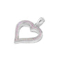 Silver Lab Opal Pendant - Heart