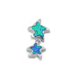 Silver Lab Opal Pendant - Star