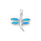 Silver Lab Opal Pendant - Dragonfly