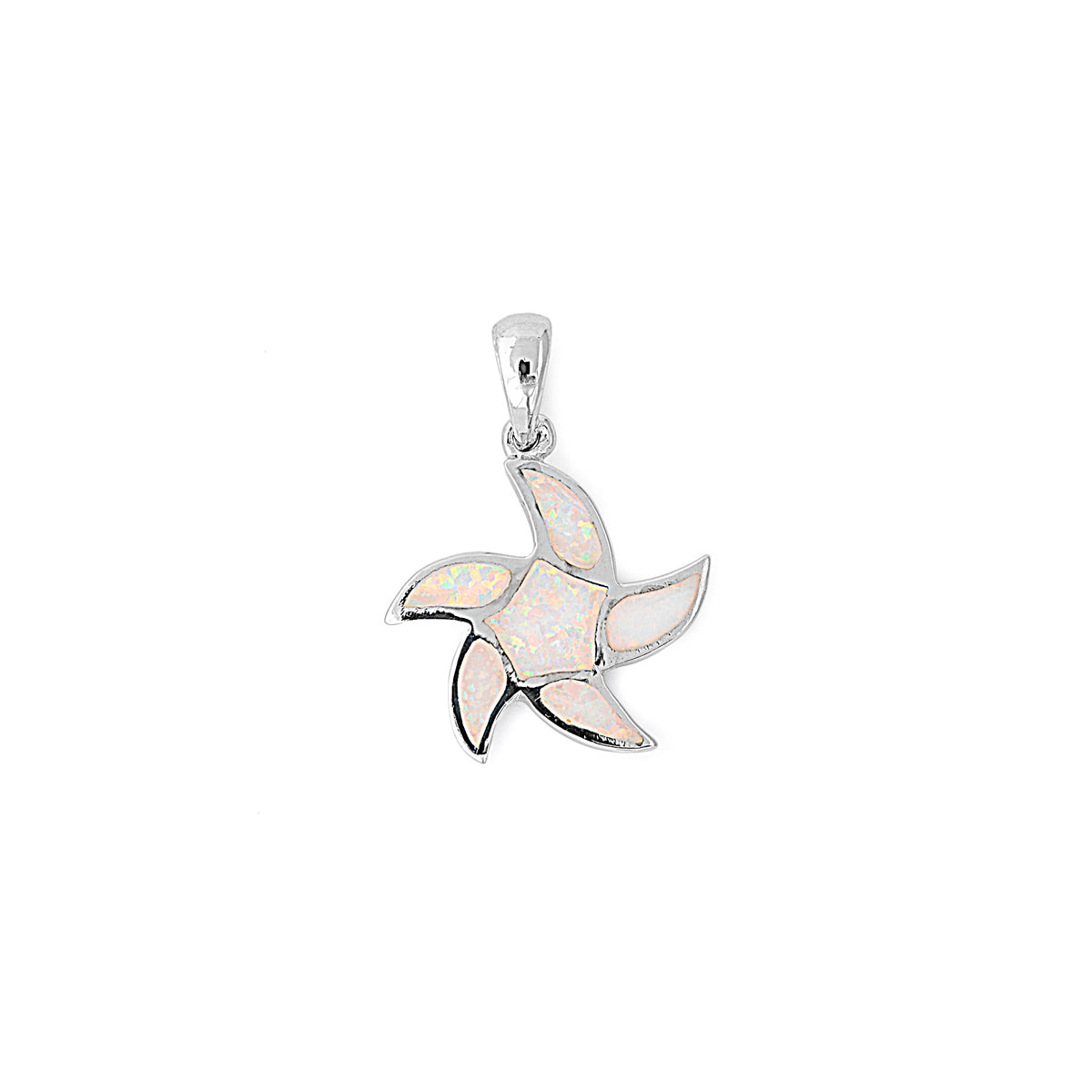 Silver Lab Opal Pendant - Starfish