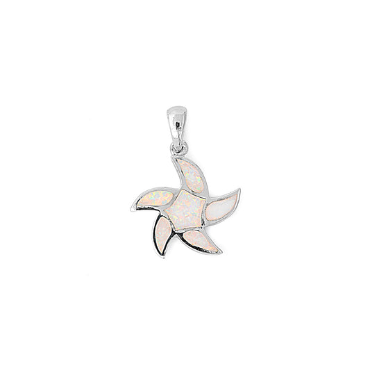 Silver Lab Opal Pendant - Starfish