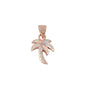 Silver Lab Opal Pendant - Palm Tree