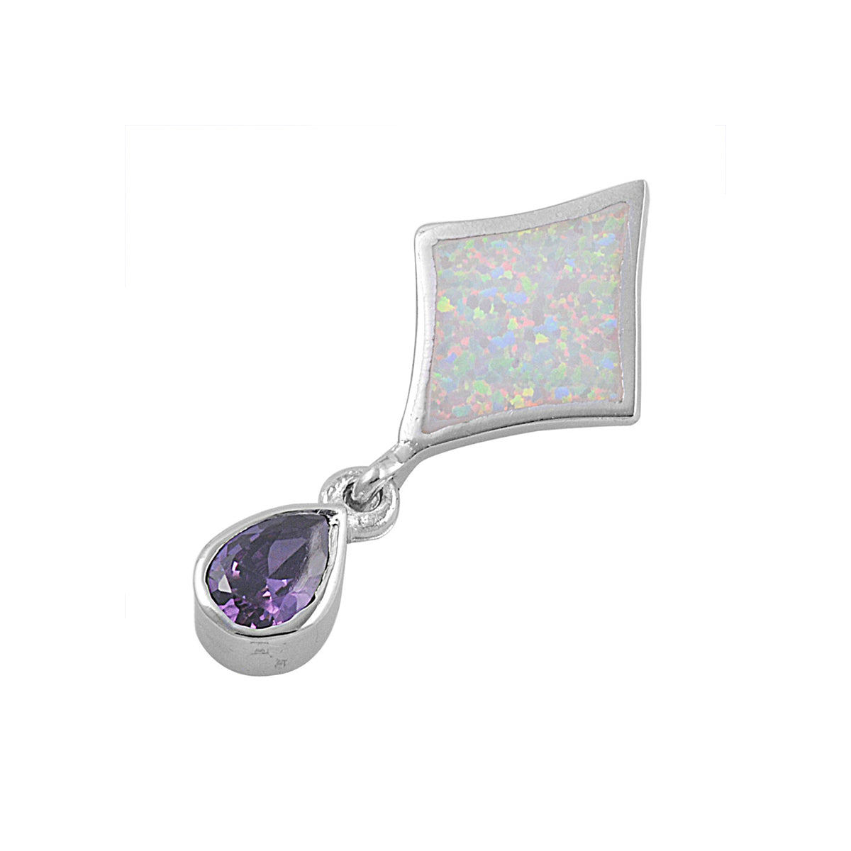 Silver Lab Opal Pendant