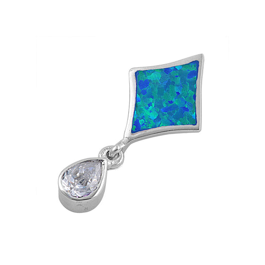 Silver Lab Opal Pendant