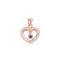 Silver Lab Opal Pendant - Heart
