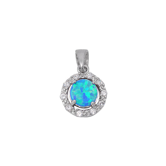 Silver Lab Opal Pendant