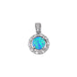 Silver Lab Opal Pendant