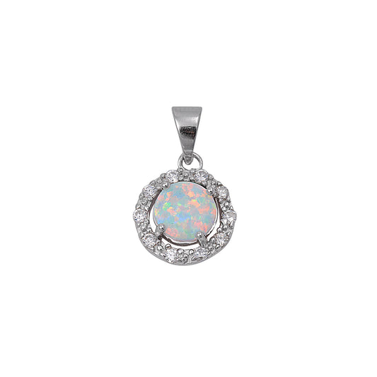 Silver Lab Opal Pendant