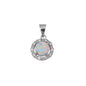Silver Lab Opal Pendant