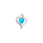 Silver Lab Opal Pendant - Heart