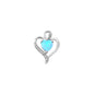 Silver Lab Opal Pendant - Heart