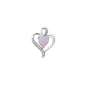 Silver Lab Opal Pendant - Heart