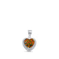Silver Lab Opal Pendant - Heart
