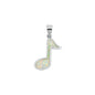 Silver Lab Opal Pendant - Music Note