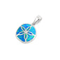Silver Lab Opal Pendant - Sand Dollar