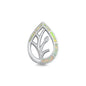 Silver Lab Opal Pendant - Flower