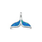 Silver Lab Opal Pendant - Whale Tail