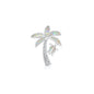 Silver Lab Opal Pendant - Palm Tree & Turtle