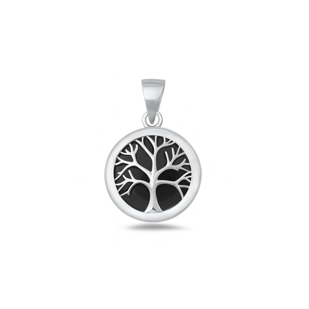 Silver Stone Pendant - Tree of Life