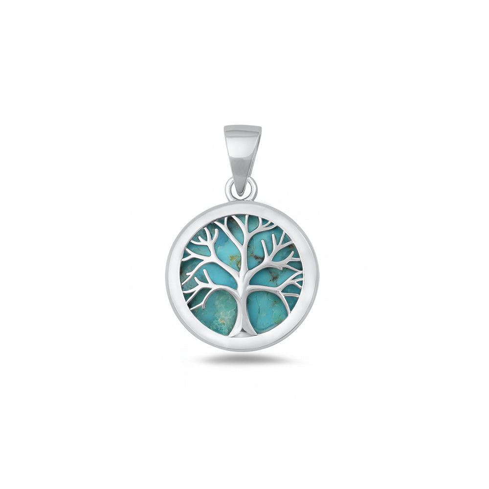 Silver Stone Pendant - Tree of Life