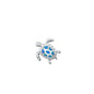 Silver Lab Opal Pendant - Sea Turtle