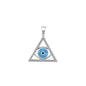 Silver Lab Opal Pendant - Eye of Providence