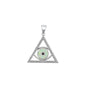 Silver Lab Opal Pendant - Eye of Providence