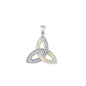 Silver Lab Opal Pendant - Triquetra