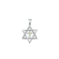 Silver Lab Opal Pendant - Star of David & Cross