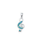 Silver Lab Opal Pendant - Music Note