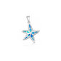 Silver Lab Opal Pendant - Starfish