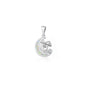 Silver Lab Opal Pendant - Mushroom & Moon
