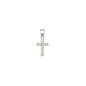 Silver Lab Opal Pendant - Cross