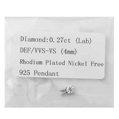 Lab Diamond Pendants - 4 mm