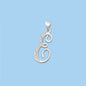 Silver Initial Pendant - E