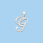 Silver Initial Pendant - G