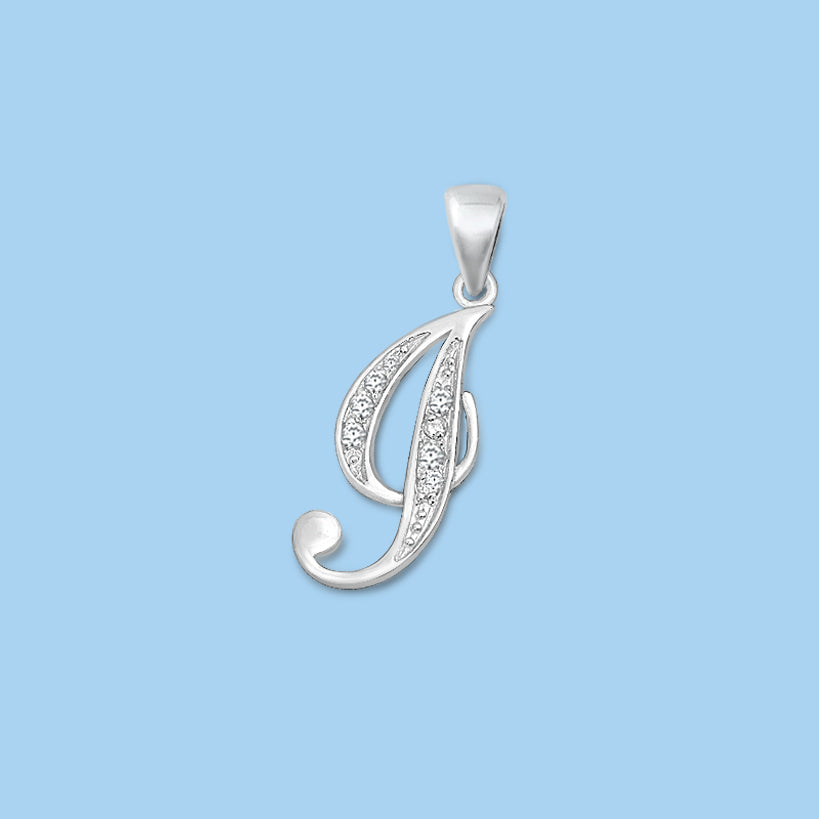 Silver Initial Pendant - I